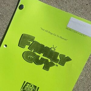 Family Guy 2007 Not All Dogs Go To Heaven Production Used Table Draft Script